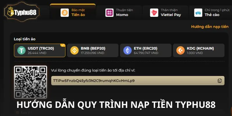 Quy trình nạp tiền vào ví cược theo từng bước rõ ràng